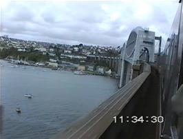 Crossing the Tamar on Brunel's famous train bridge, taking us into Cornwall
